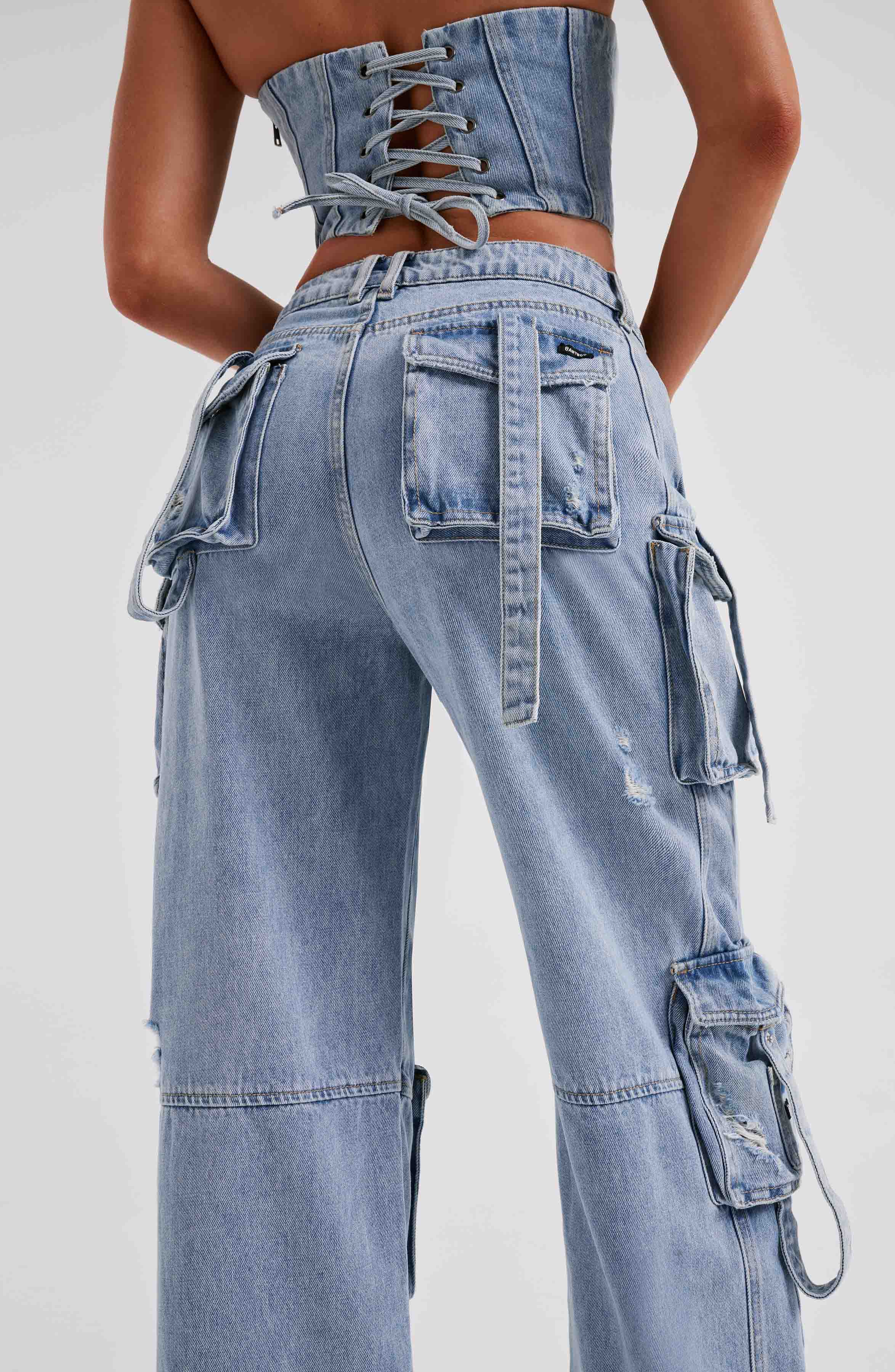 Brooklyn Cargo Pant - Blue-My Top Dress.All Rights Reserved