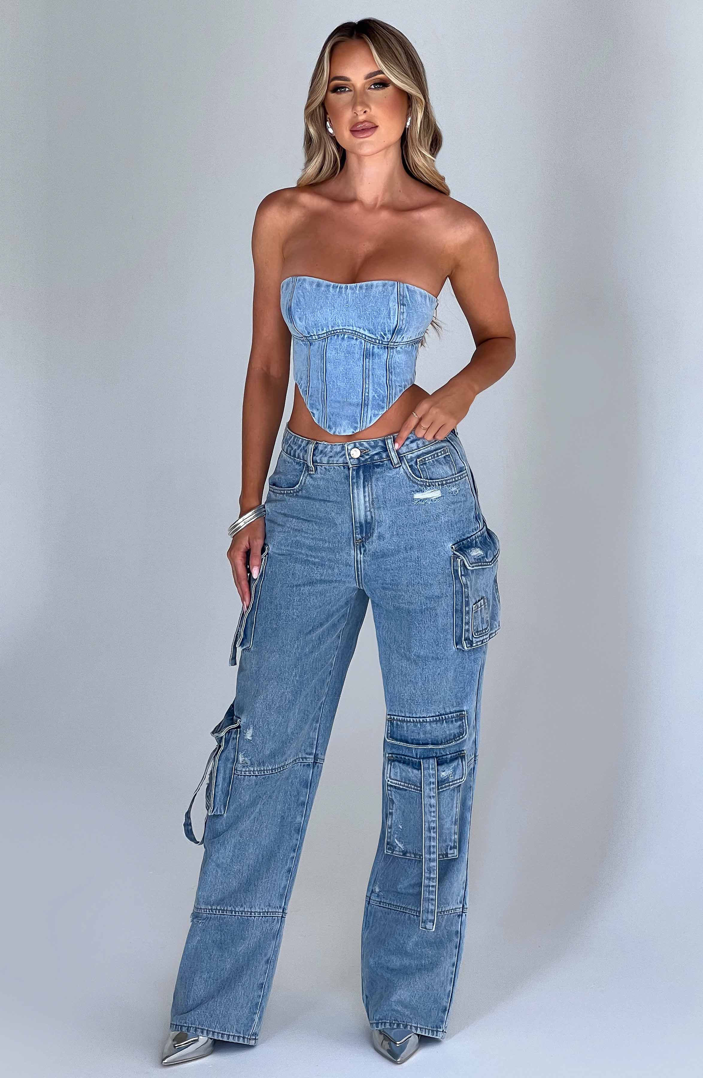 Brooklyn Cargo Pant - Blue-My Top Dress.All Rights Reserved
