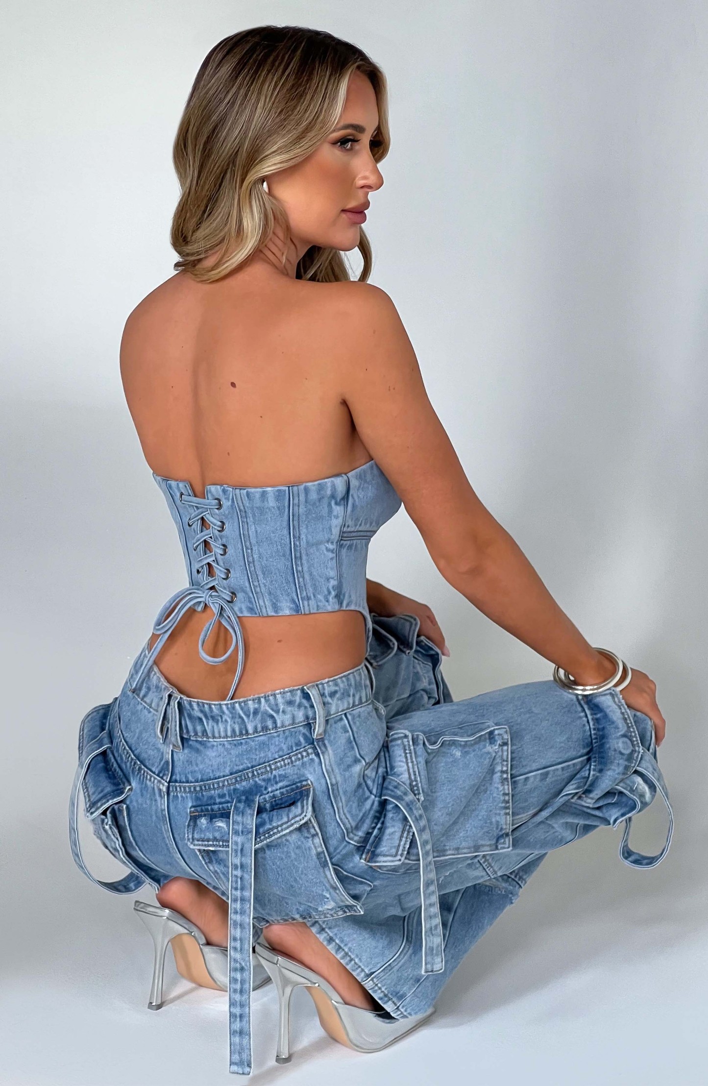 Brooklyn Cargo Pant - Blue-My Top Dress.All Rights Reserved