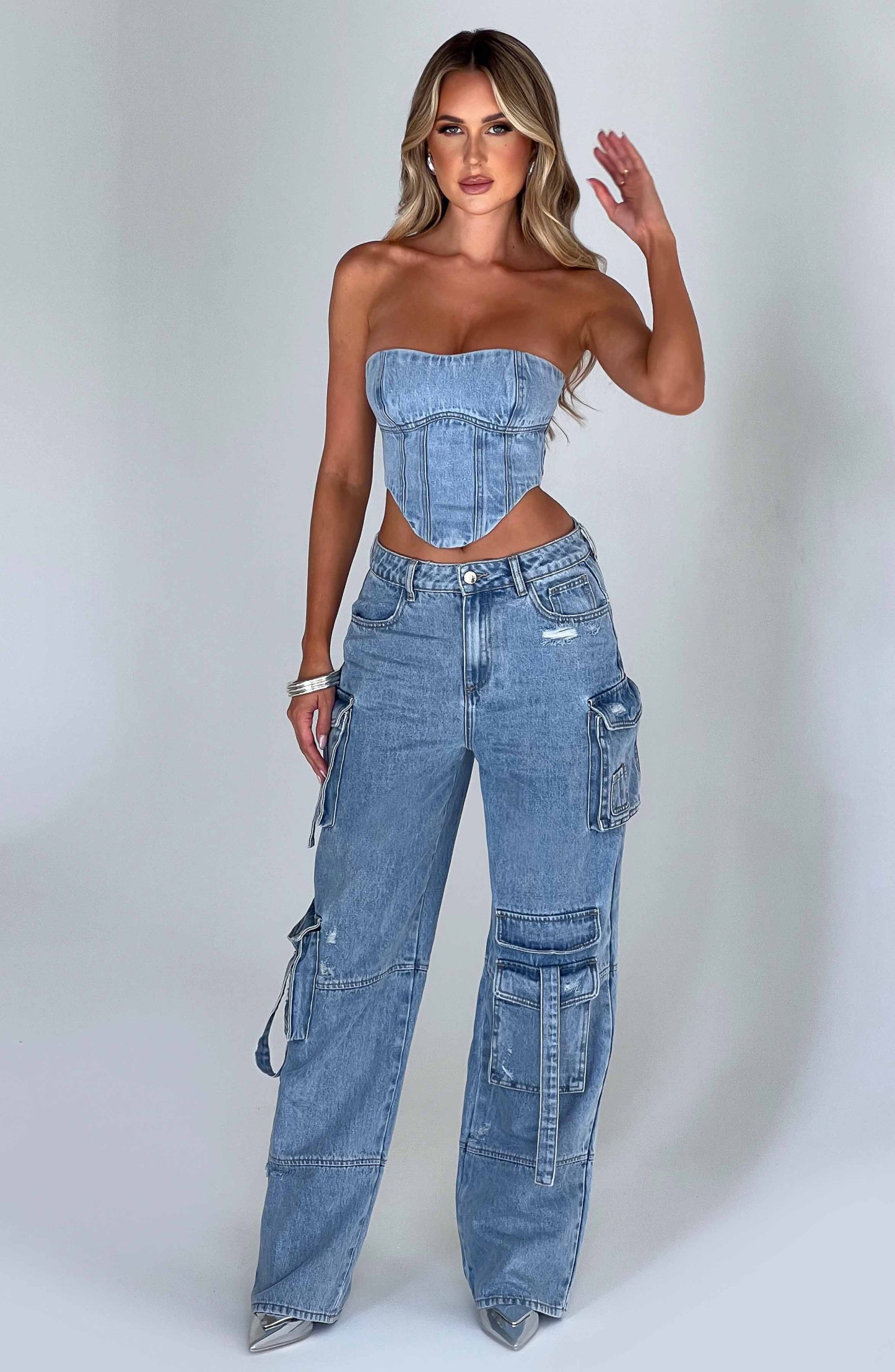Brooklyn Cargo Pant - Blue-My Top Dress.All Rights Reserved
