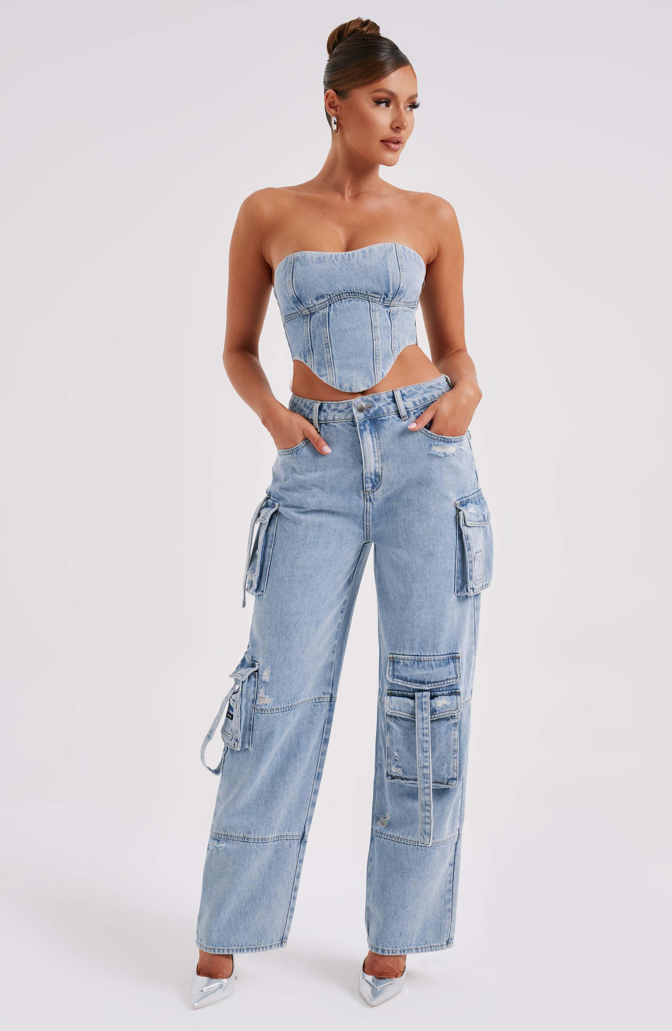 Brooklyn Cargo Pant - Blue-My Top Dress.All Rights Reserved