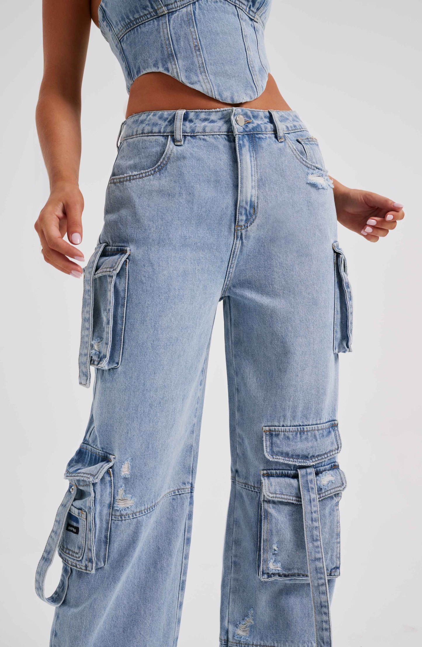 Brooklyn Cargo Pant - Blue-My Top Dress.All Rights Reserved