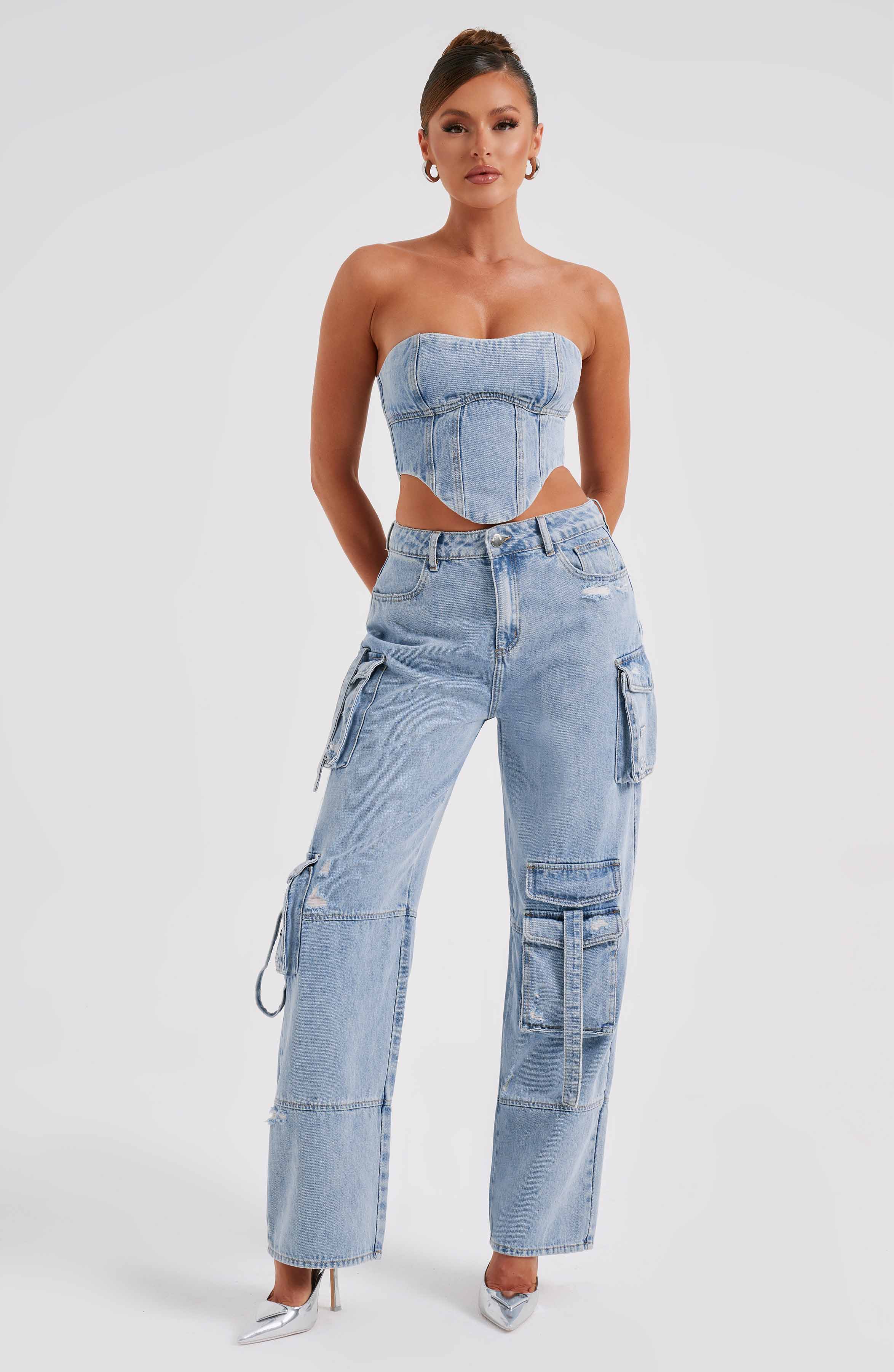 Brooklyn Cargo Pant - Blue-My Top Dress.All Rights Reserved
