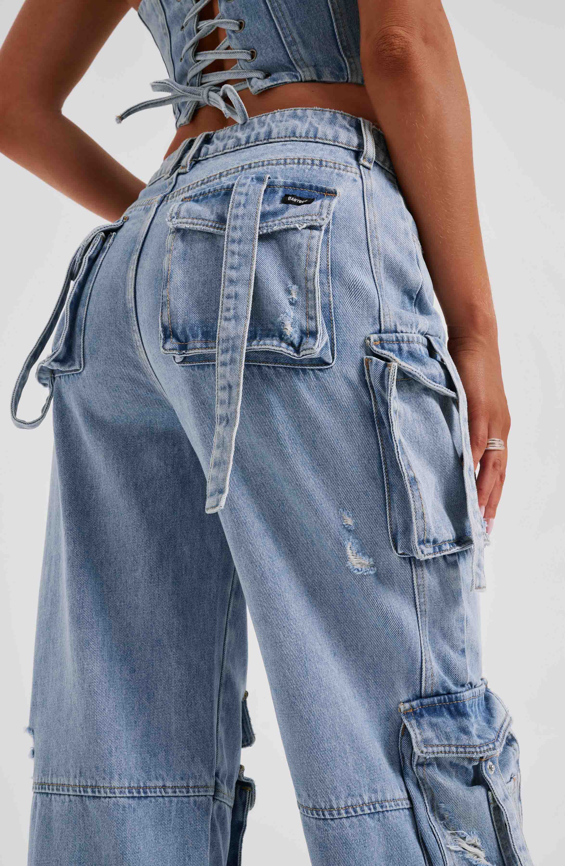 Brooklyn Cargo Pant - Blue-My Top Dress.All Rights Reserved