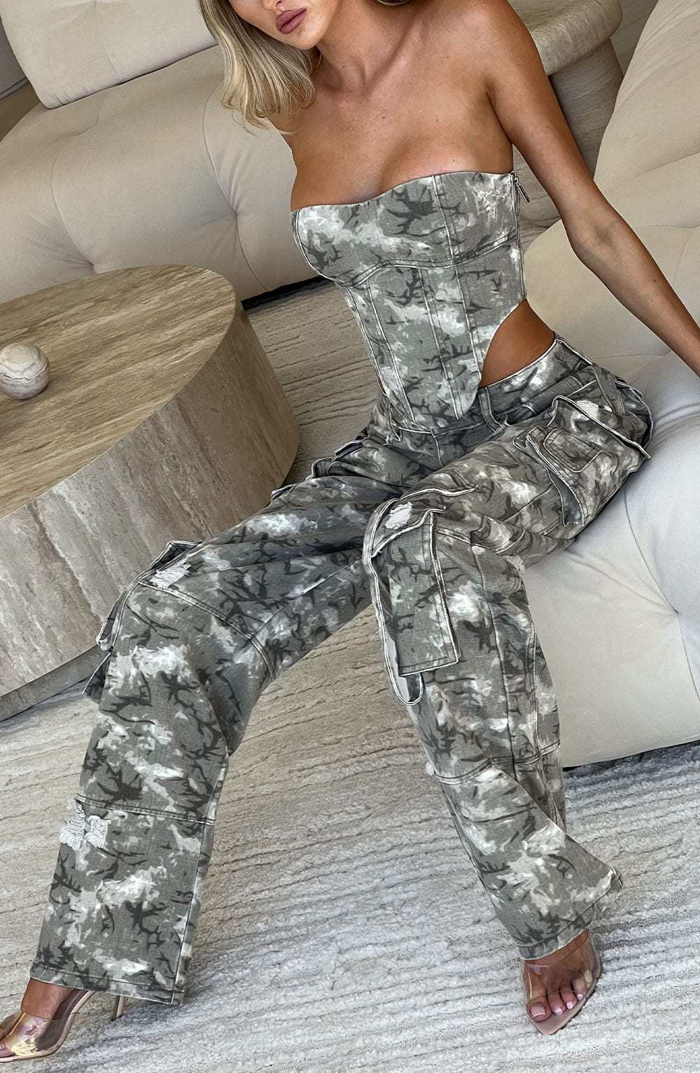 Yasie Corset - Camo Print-My Top Dress.All Rights Reserved