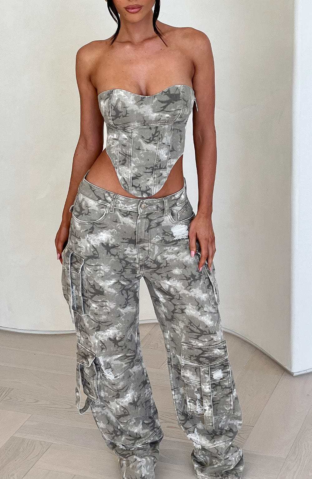 Yasie Corset - Camo Print-My Top Dress.All Rights Reserved