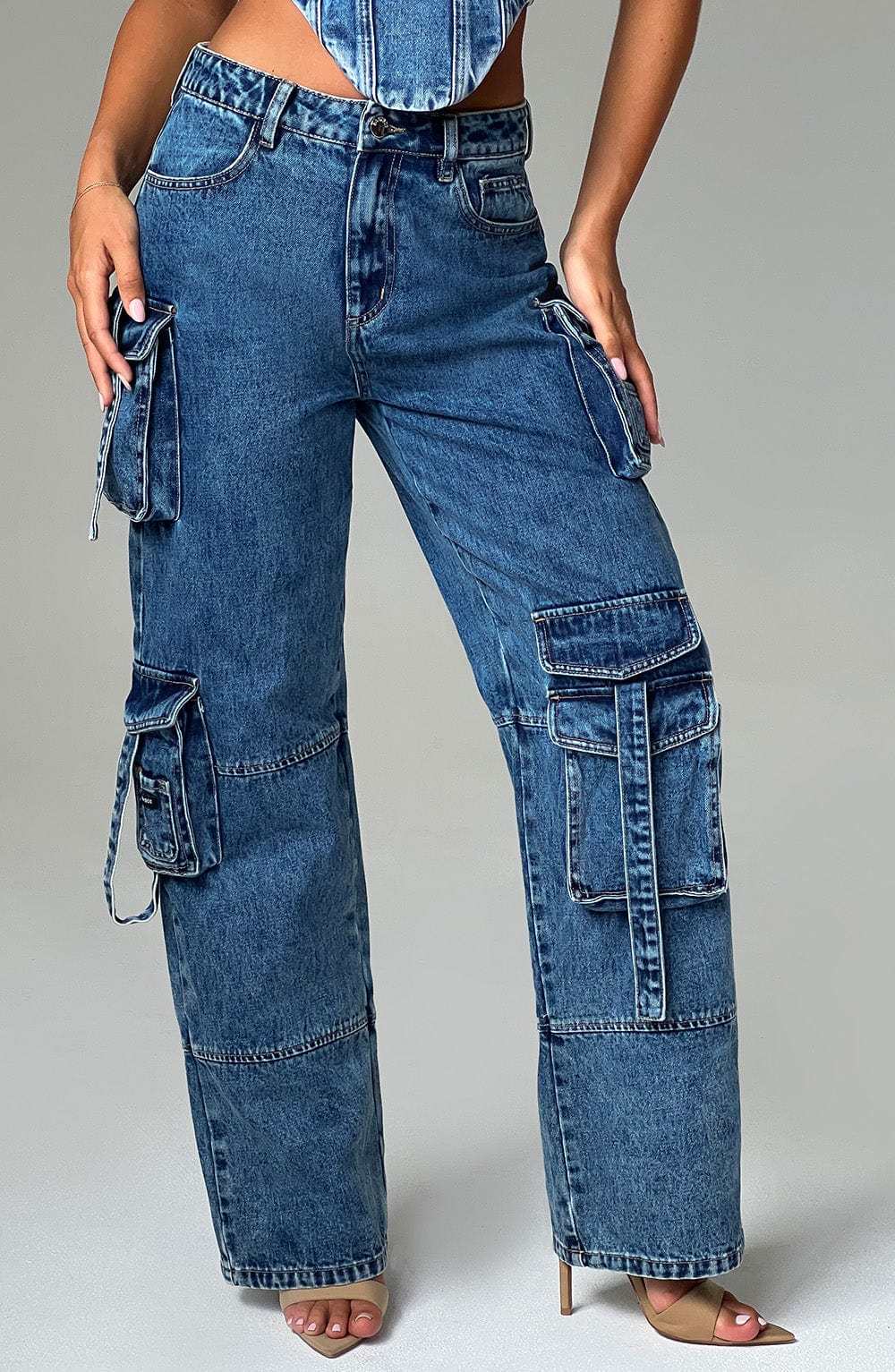 Brooklyn Cargo Pant - Dark Wash-My Top Dress.All Rights Reserved