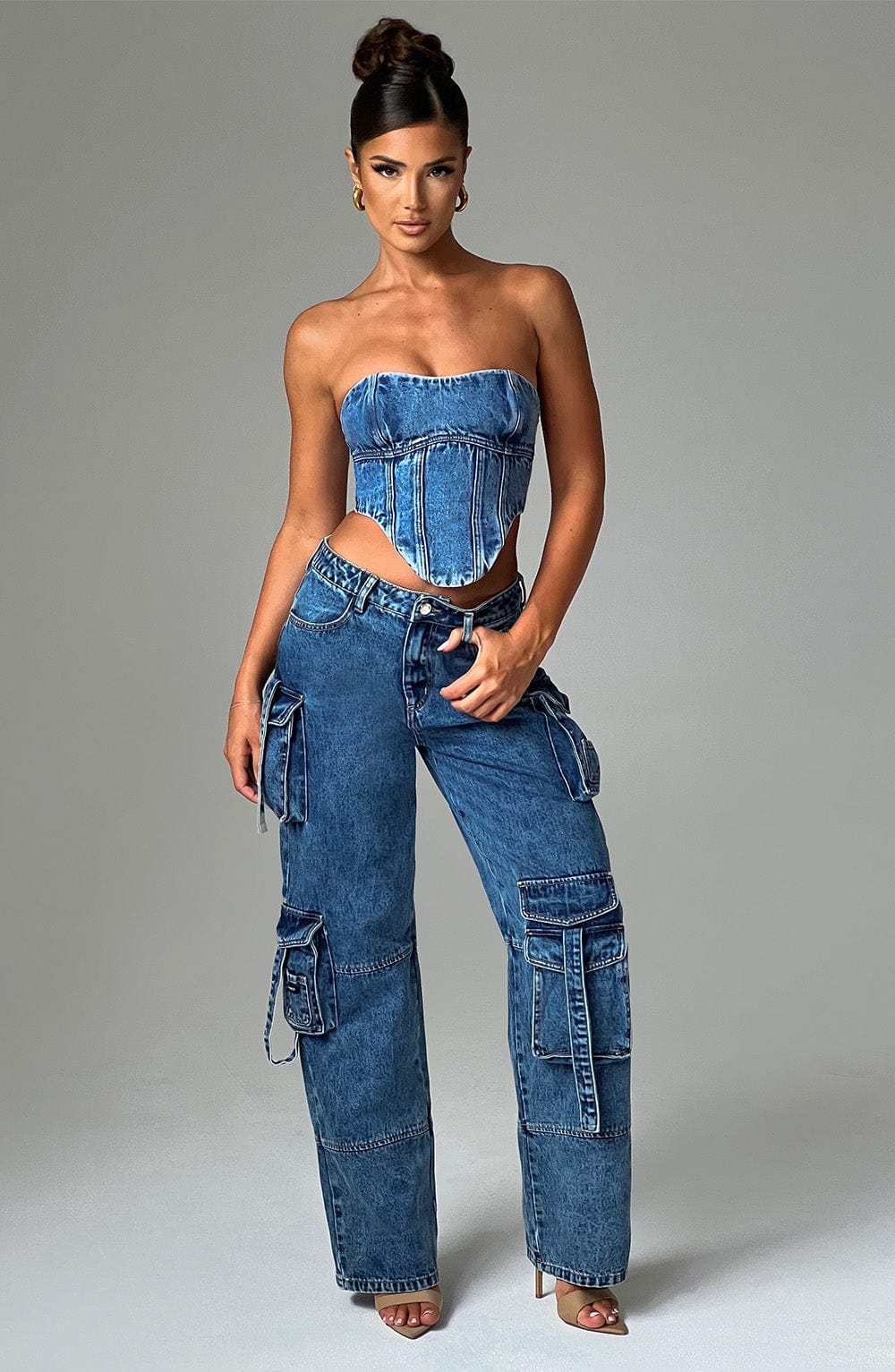 Brooklyn Cargo Pant - Dark Wash-My Top Dress.All Rights Reserved