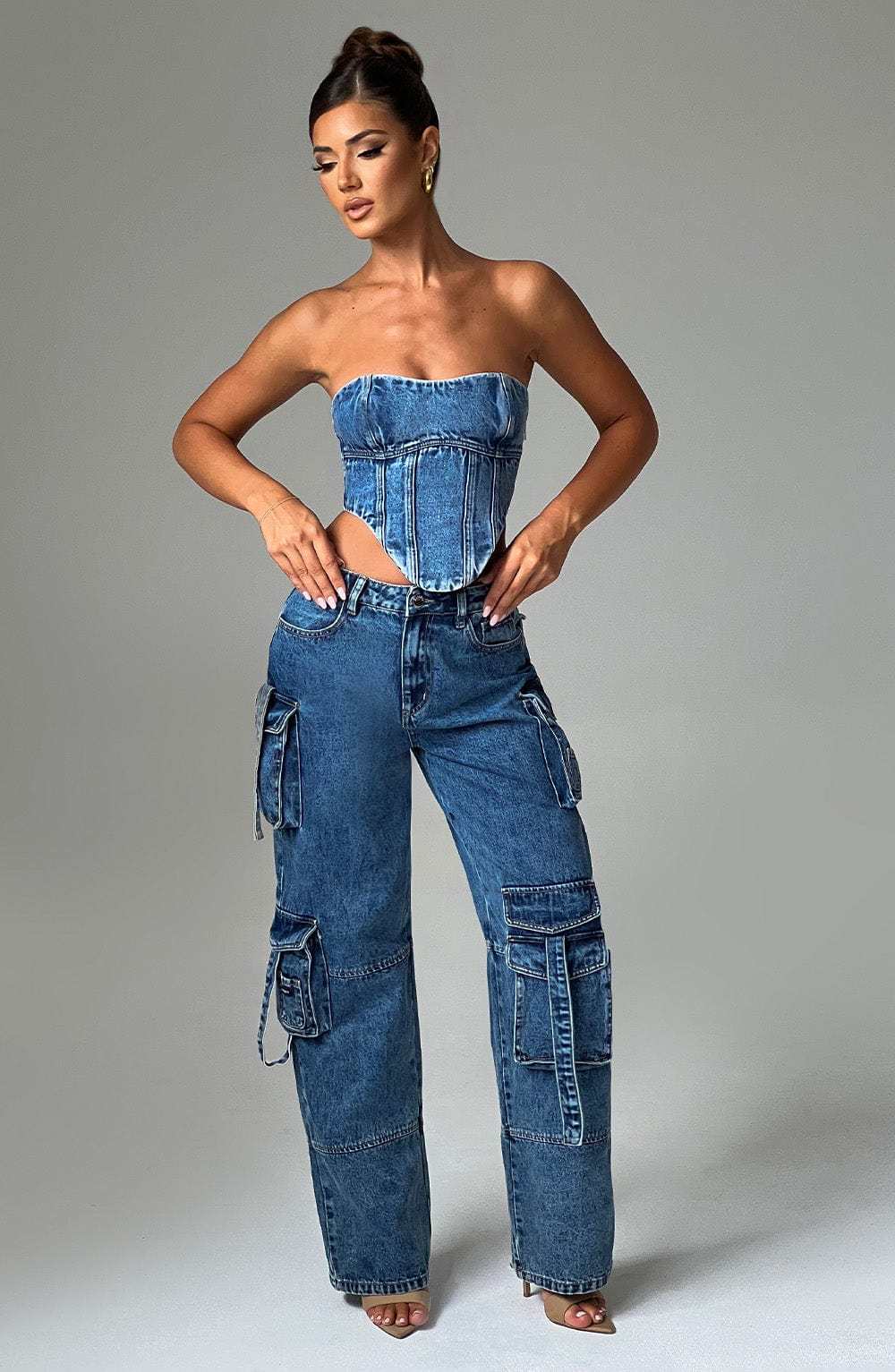 Brooklyn Cargo Pant - Dark Wash-My Top Dress.All Rights Reserved