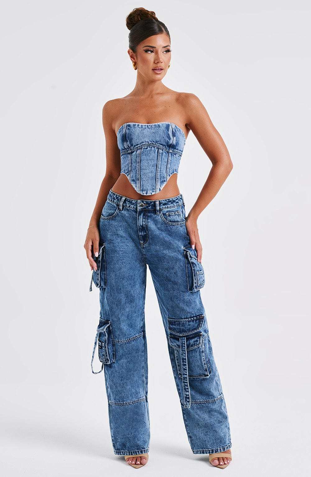 Brooklyn Cargo Pant - Dark Wash-My Top Dress.All Rights Reserved