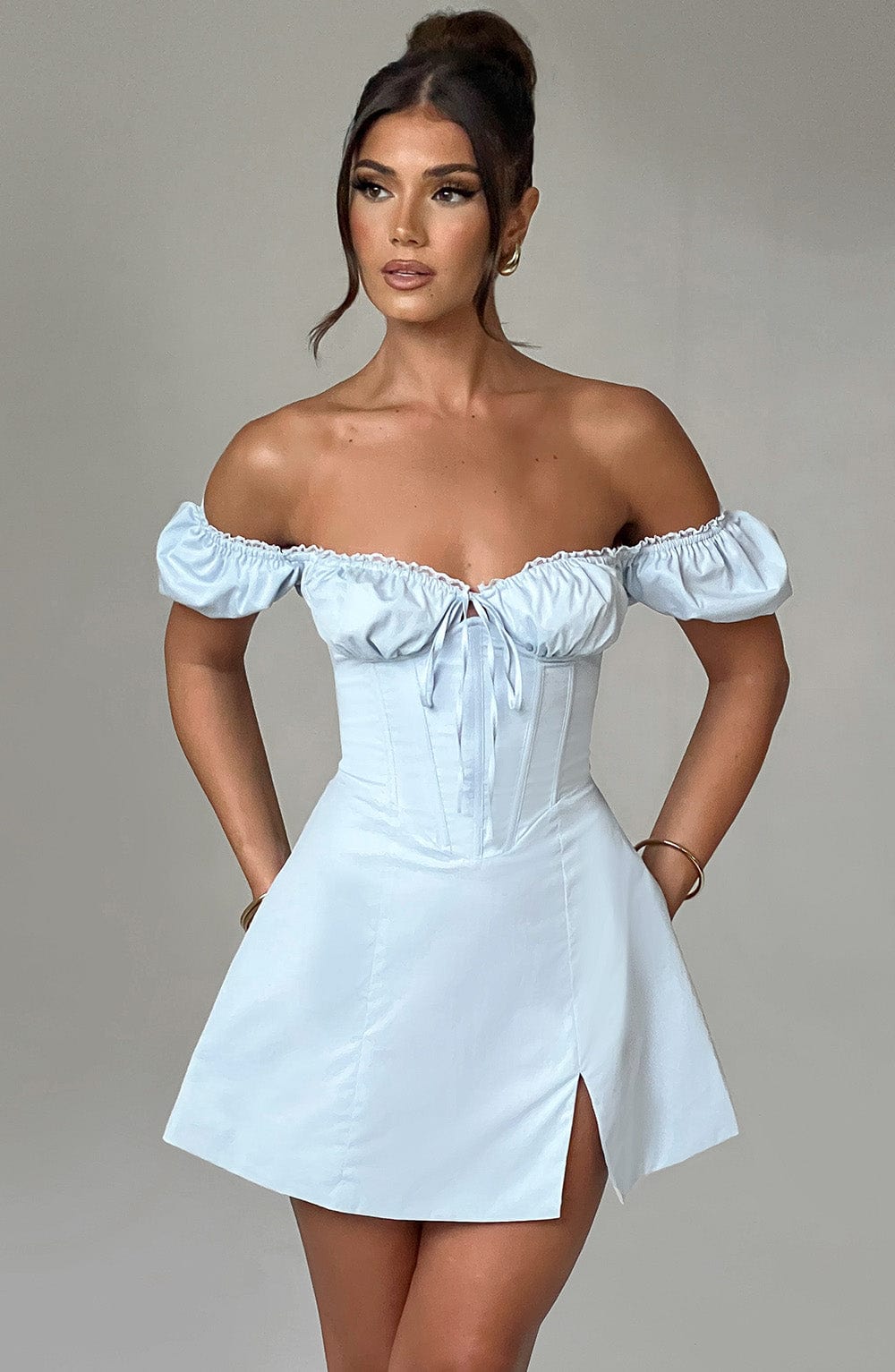Caitlyn Mini Dress - Blue-My Top Dress.All Rights Reserved