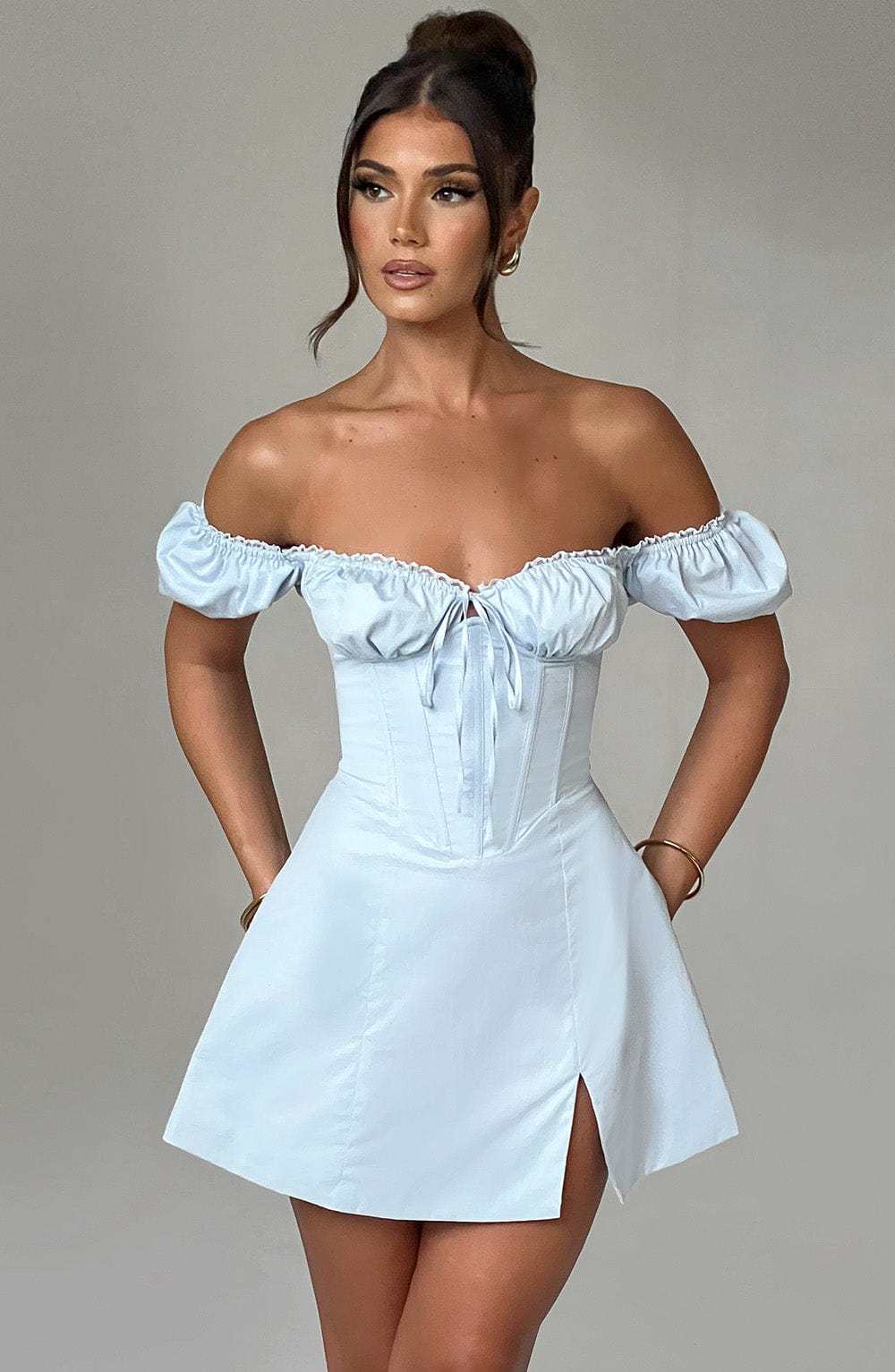 Caitlyn Mini Dress - Blue-My Top Dress.All Rights Reserved