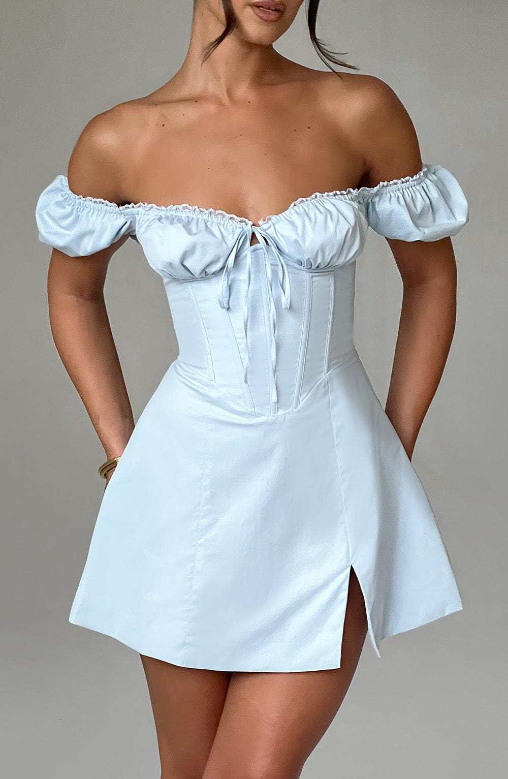 Caitlyn Mini Dress - Blue-My Top Dress.All Rights Reserved