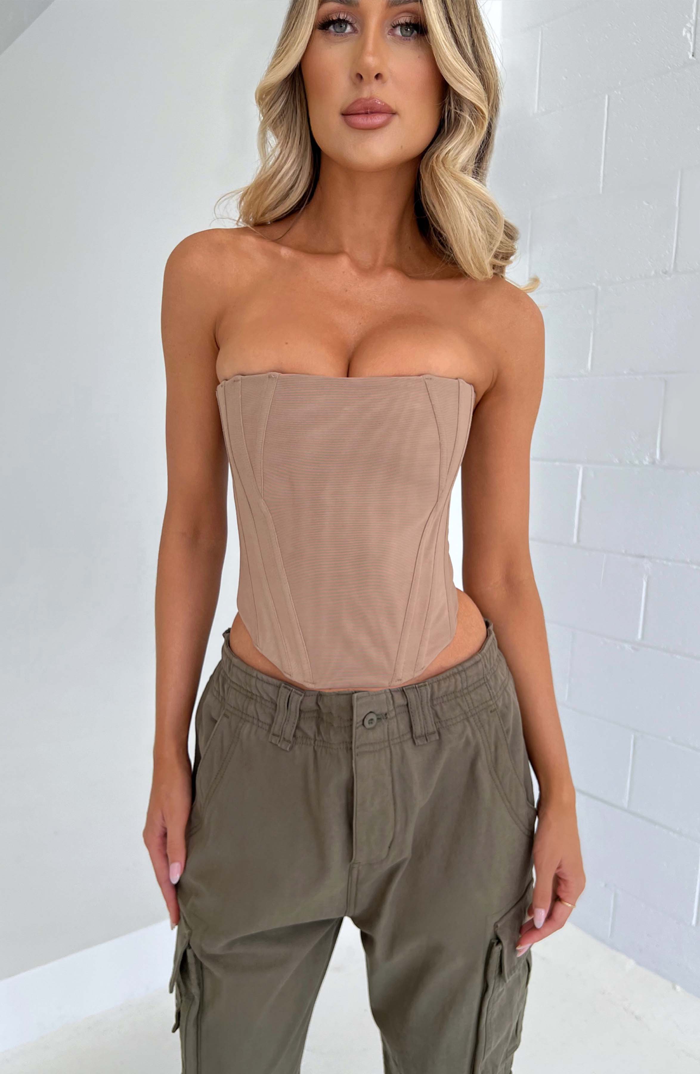 Cami Corset - Beige-My Top Dress.All Rights Reserved