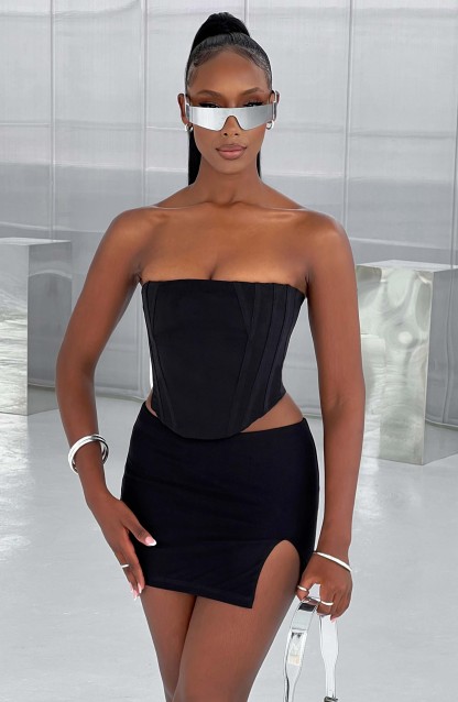 Cami Corset - Black-My Top Dress.All Rights Reserved