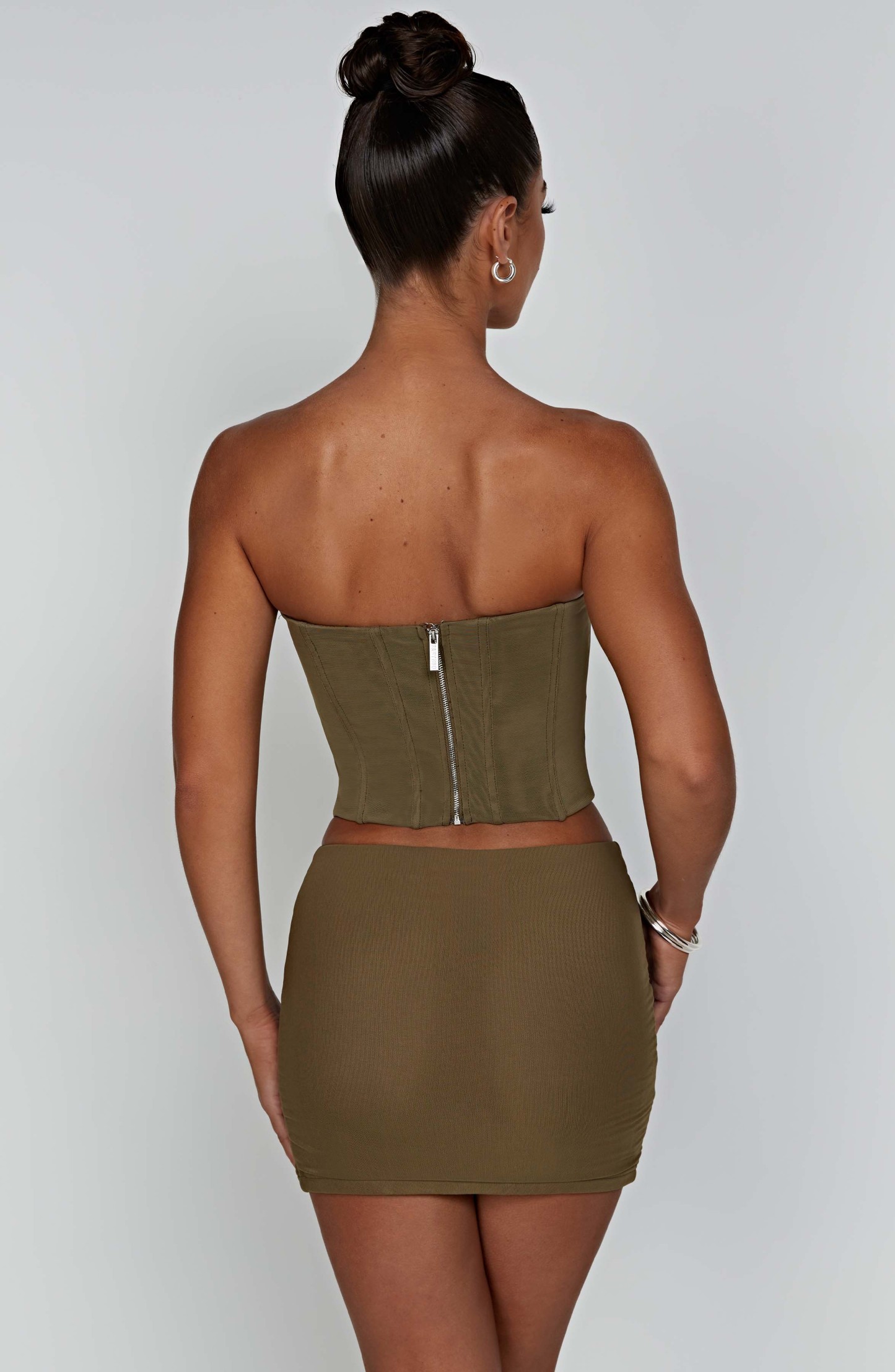 Alina Mini Skirt - Khaki-My Top Dress.All Rights Reserved