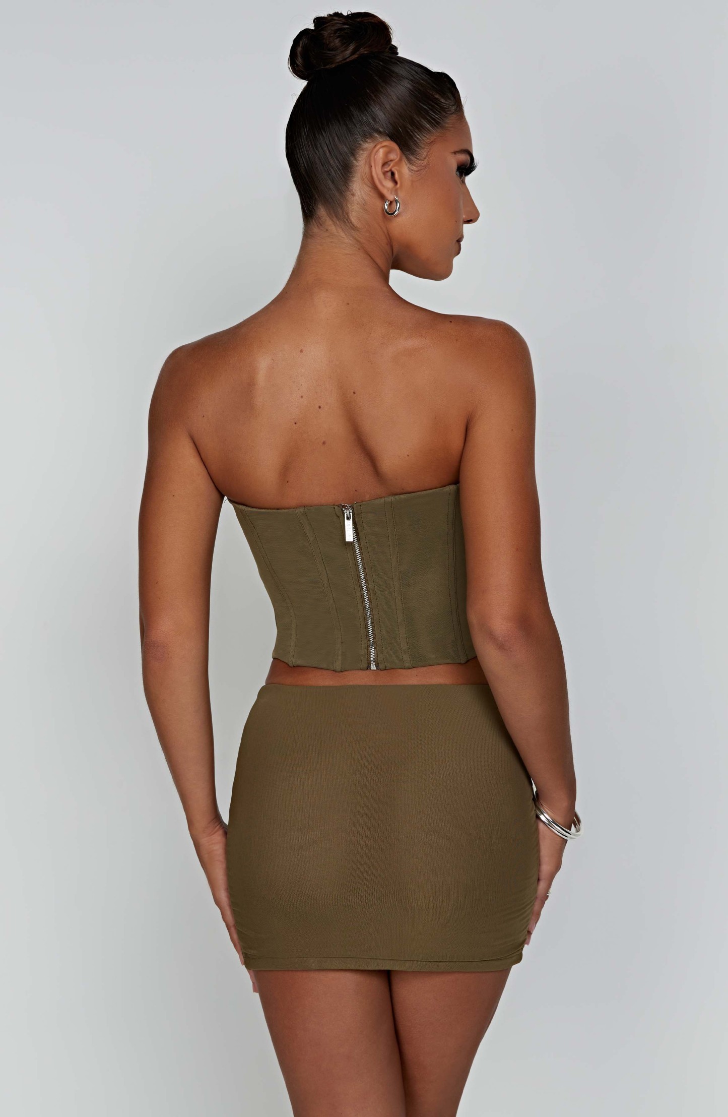 Alina Mini Skirt - Khaki-My Top Dress.All Rights Reserved