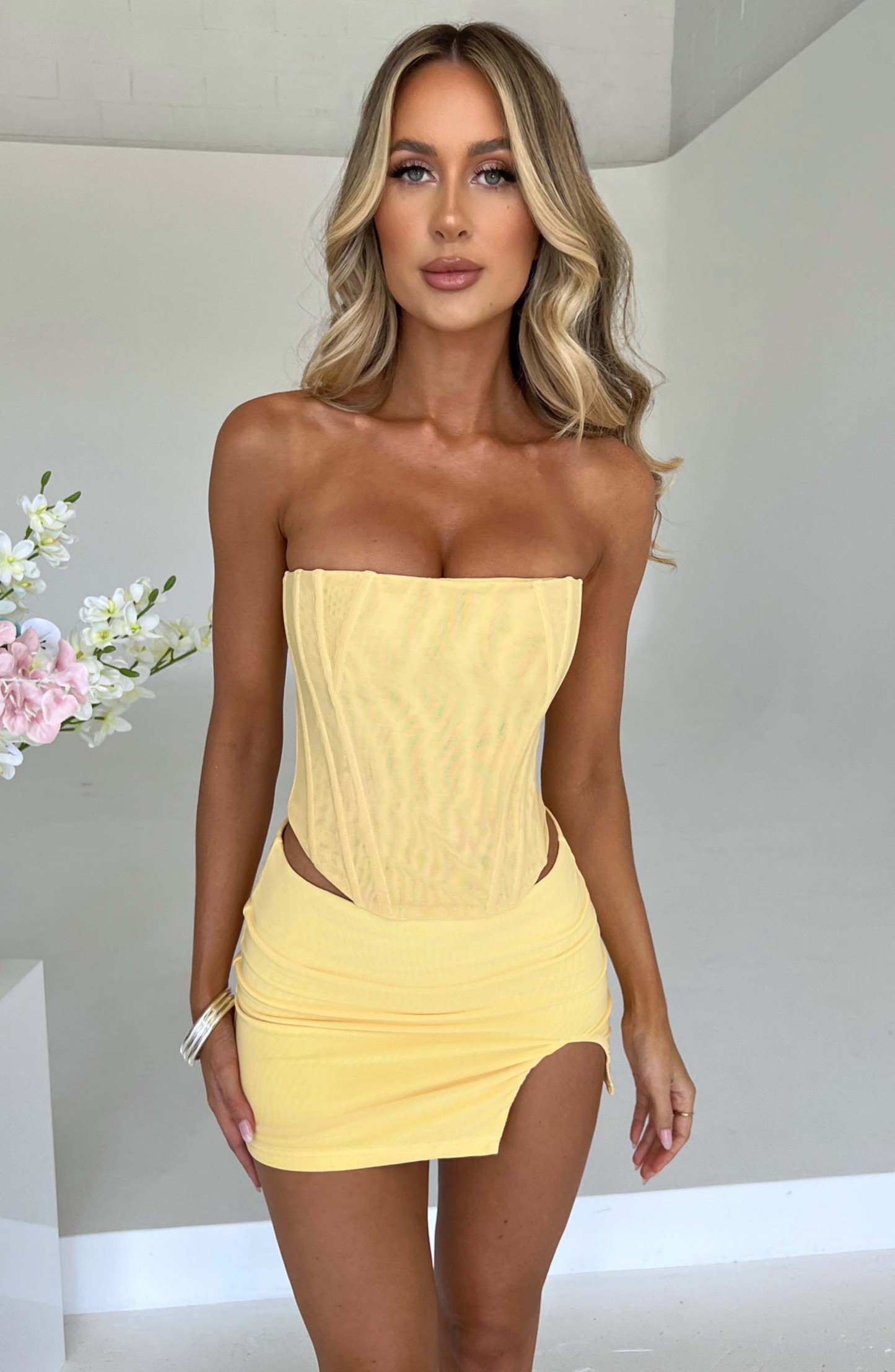 Cami Corset - Lemon-My Top Dress.All Rights Reserved