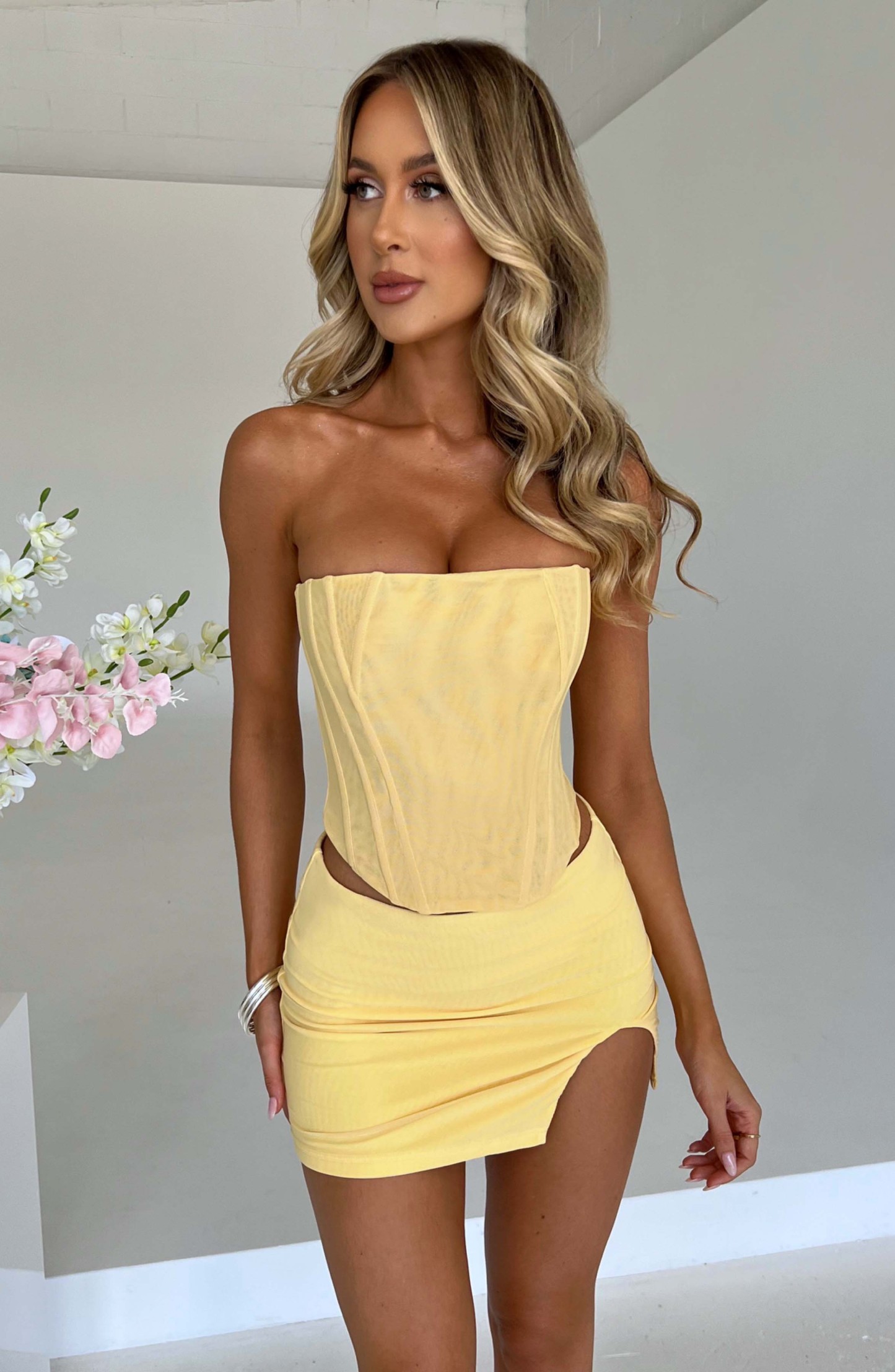 Cami Corset - Lemon-My Top Dress.All Rights Reserved