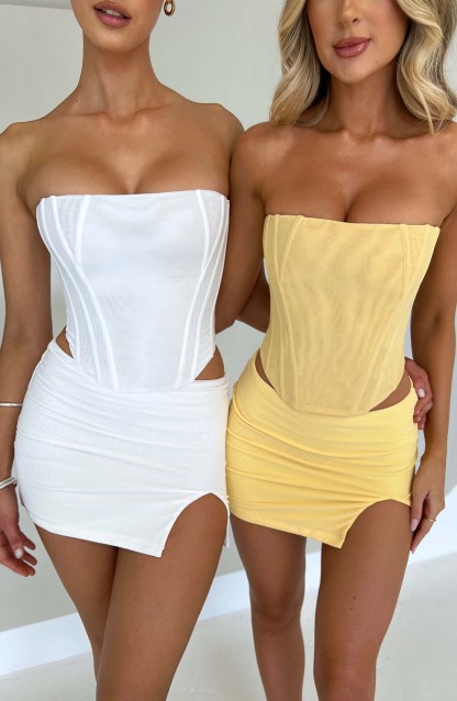 Cami Corset - Lemon-My Top Dress.All Rights Reserved