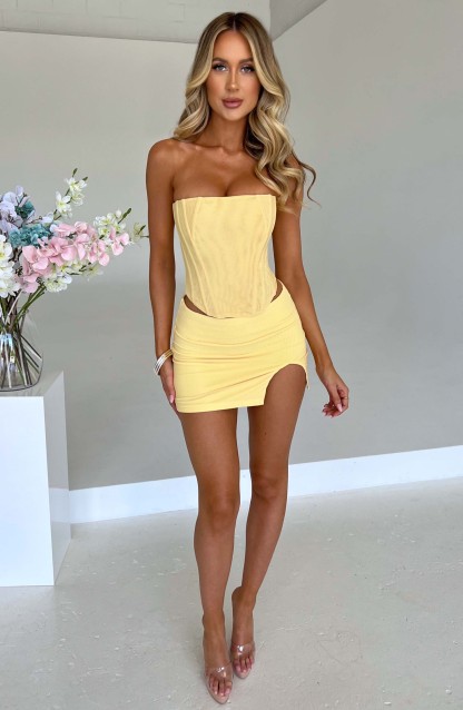Cami Corset - Lemon-My Top Dress.All Rights Reserved