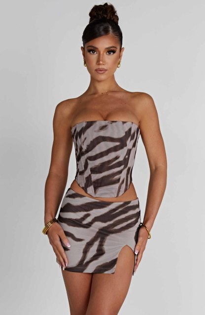 Alina Mini Skirt - Zebra Print-My Top Dress.All Rights Reserved