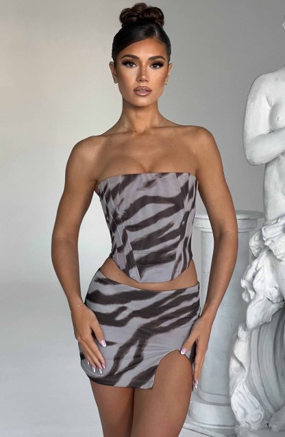 Alina Mini Skirt - Zebra Print-My Top Dress.All Rights Reserved