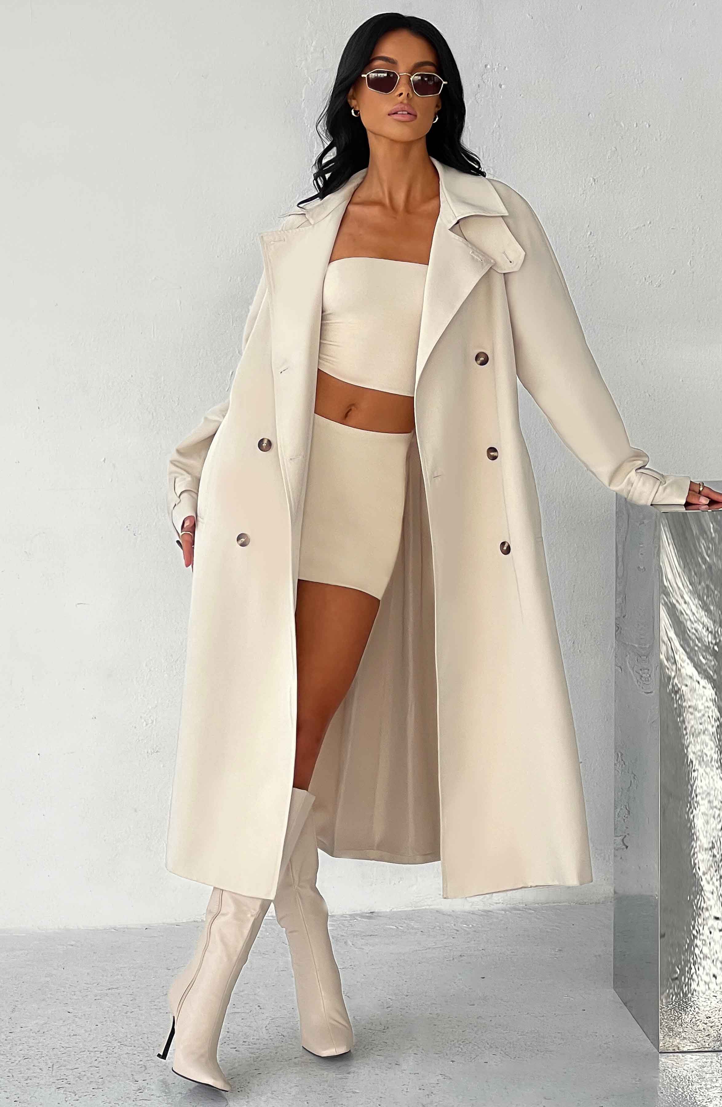 Camila Trench Coat - Sand-My Top Dress.All Rights Reserved