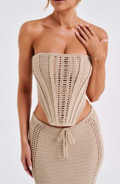 Carly Corset - Beige-My Top Dress.All Rights Reserved