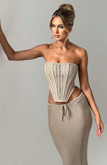 Carly Corset - Beige-My Top Dress.All Rights Reserved