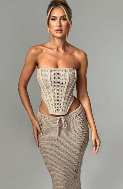 Carly Corset - Beige-My Top Dress.All Rights Reserved