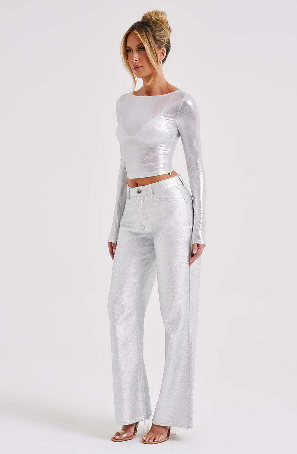 Kyranni Top - Silver-My Top Dress.All Rights Reserved