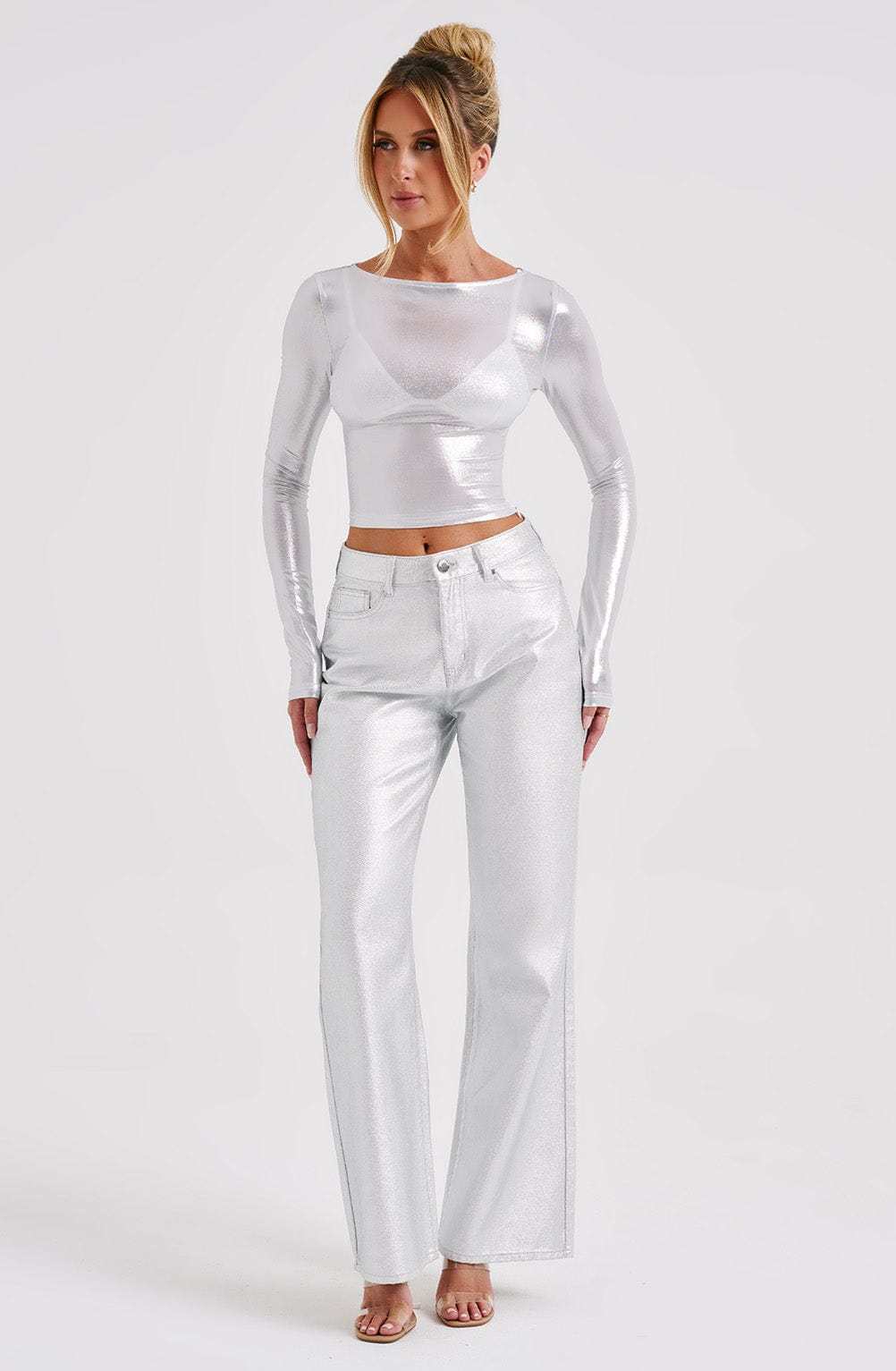 Kyranni Top - Silver-My Top Dress.All Rights Reserved