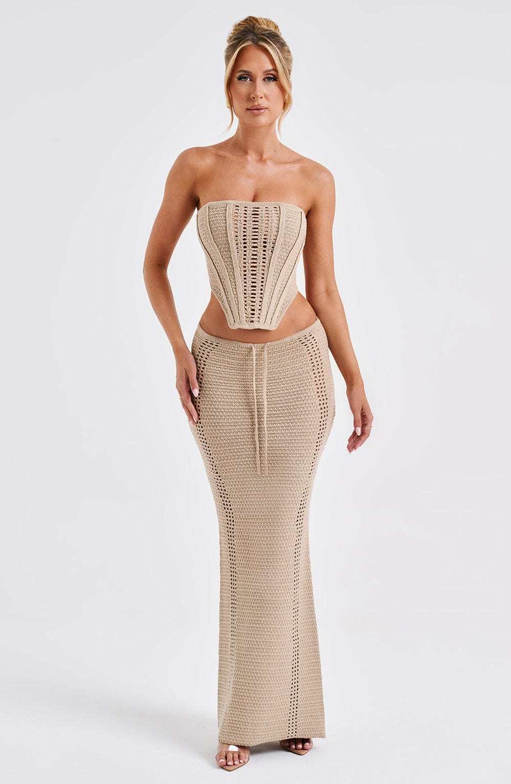 Chayenne Maxi Skirt - Beige-My Top Dress.All Rights Reserved