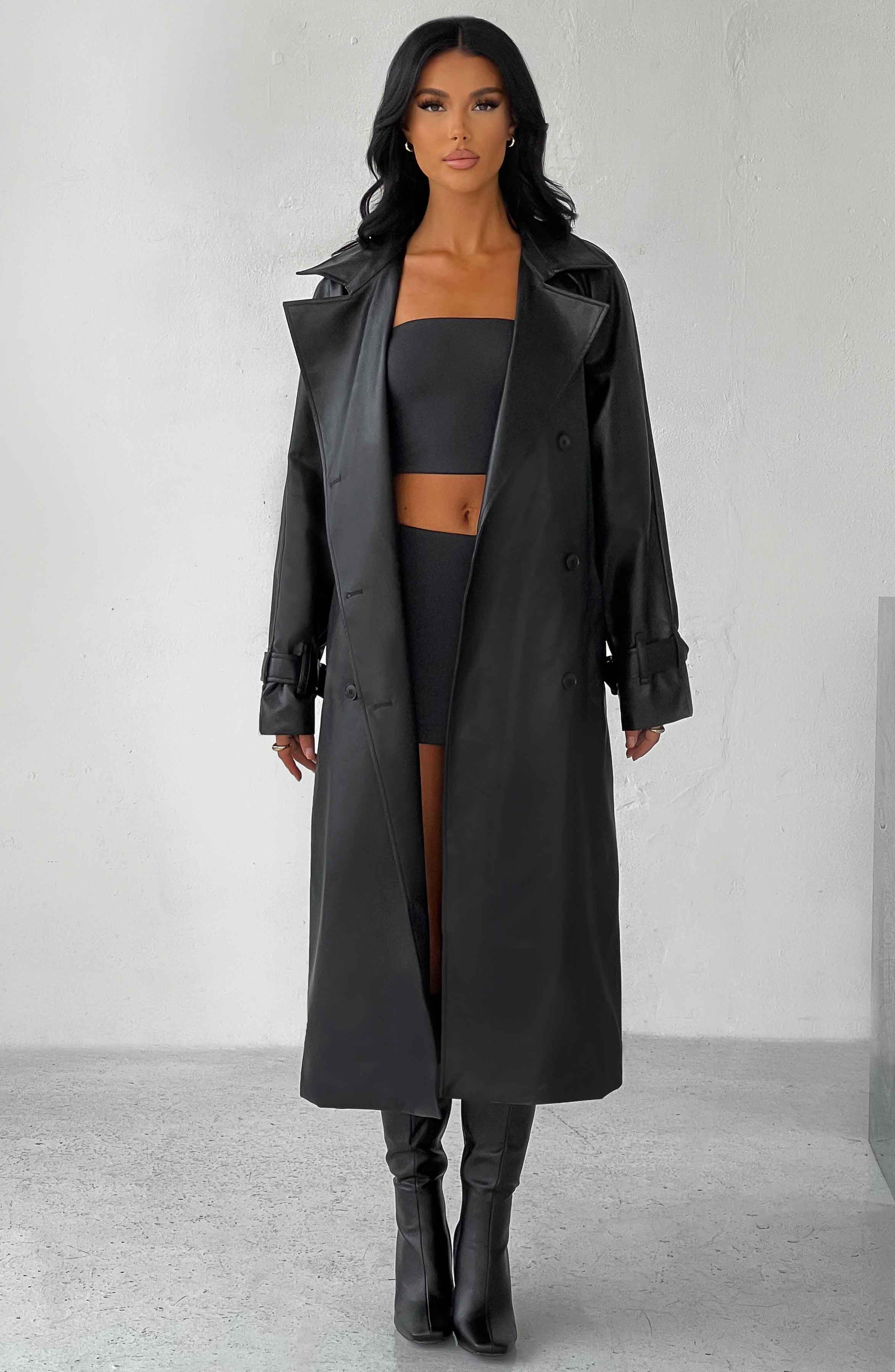 Chi Trench Coat - Black-My Top Dress.All Rights Reserved