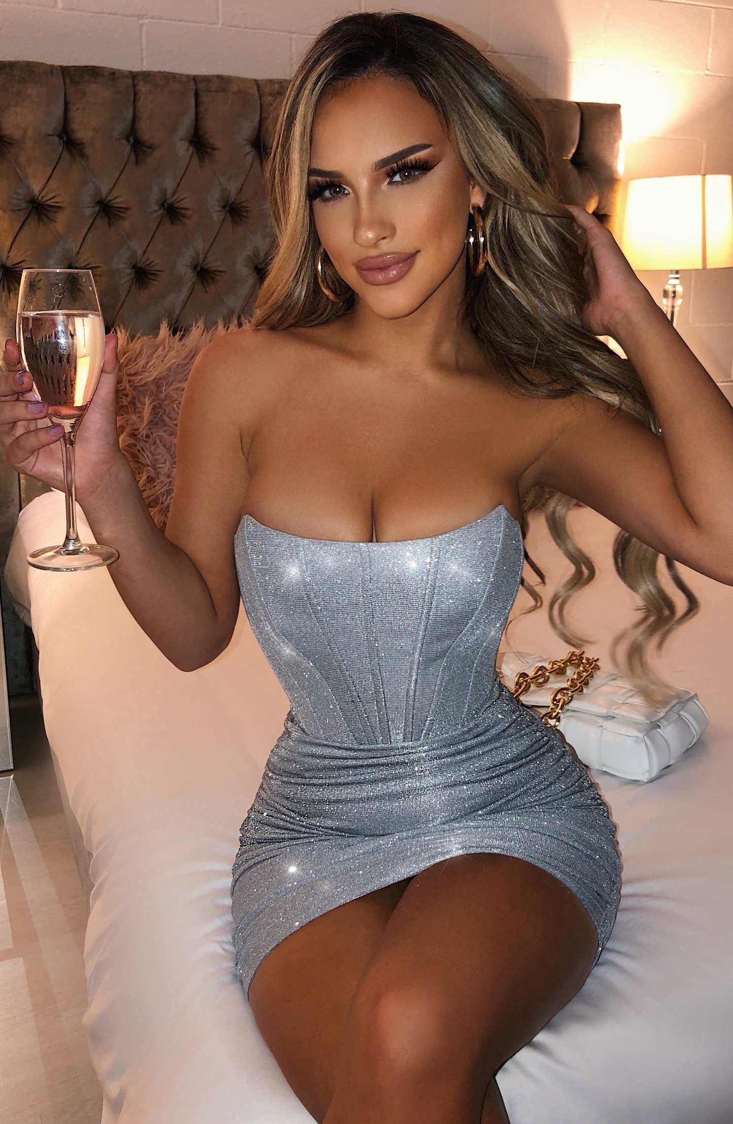 Cindy Mini Dress - Silver Sparkle-My Top Dress.All Rights Reserved