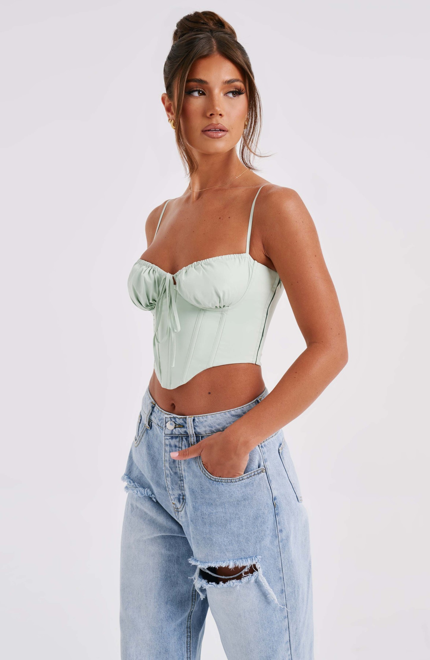Clara Corset - Sage-My Top Dress.All Rights Reserved