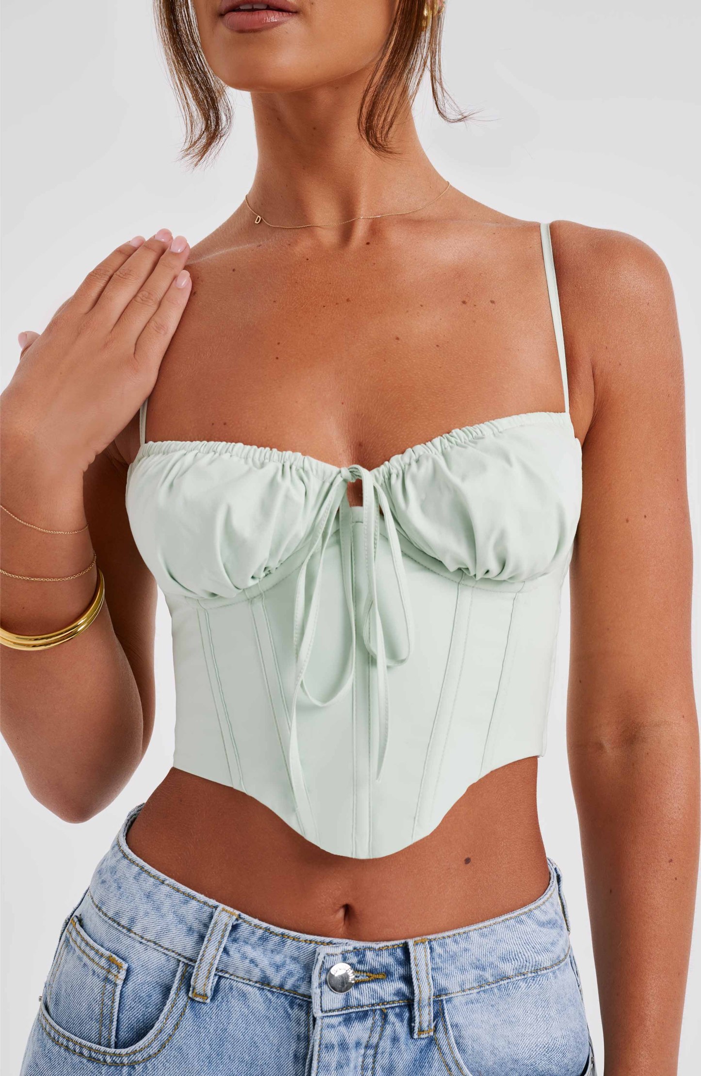 Clara Corset - Sage-My Top Dress.All Rights Reserved