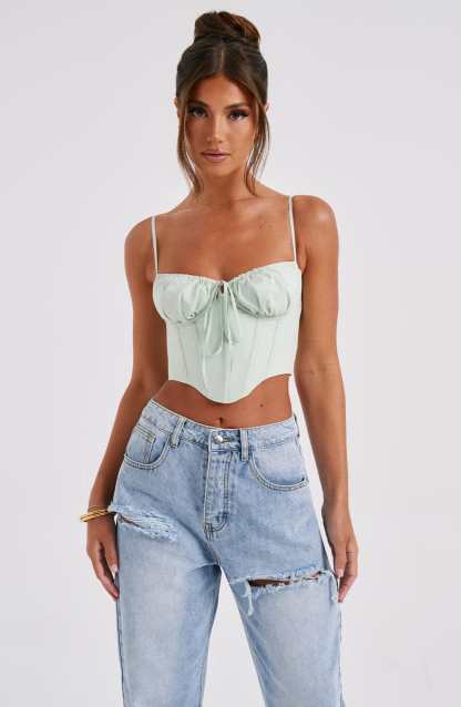Clara Corset - Sage-My Top Dress.All Rights Reserved