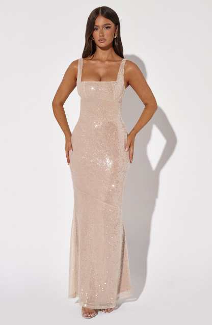 Corinne Maxi Dress - Nude-My Top Dress.All Rights Reserved