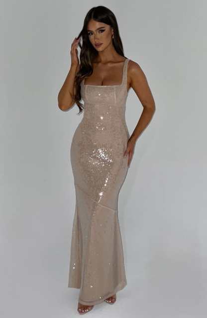 Corinne Maxi Dress - Nude-My Top Dress.All Rights Reserved