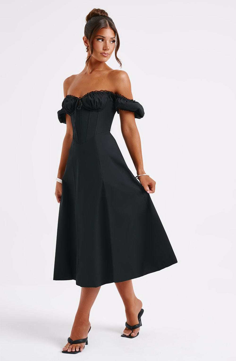 Courtney Midi Dress - Black-My Top Dress.All Rights Reserved