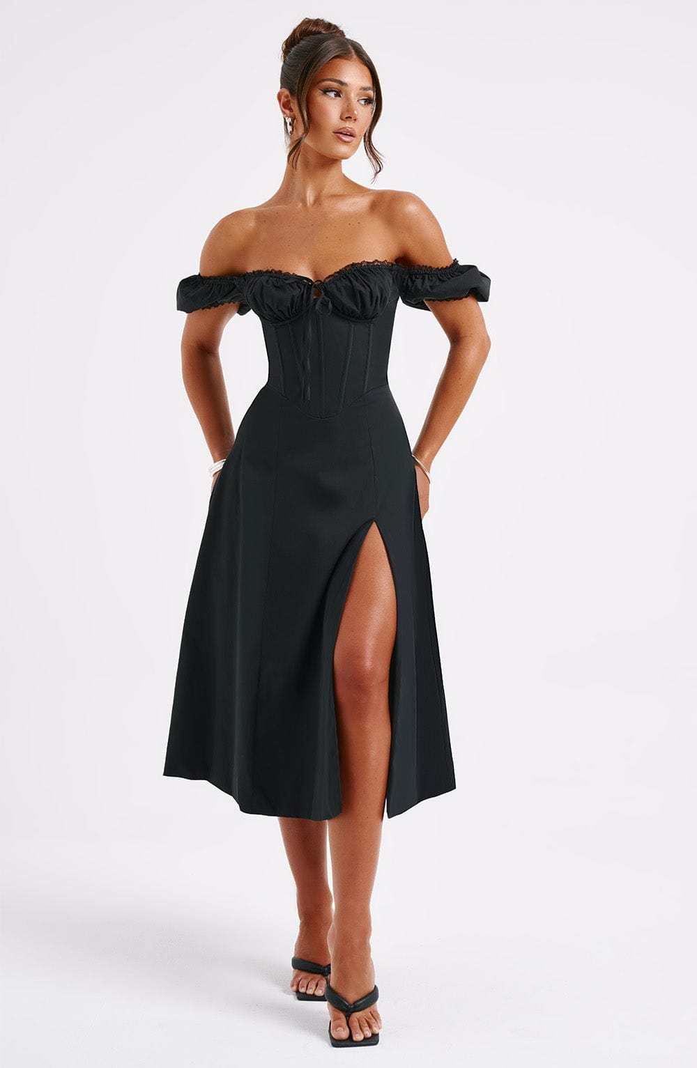 Courtney Midi Dress - Black-My Top Dress.All Rights Reserved