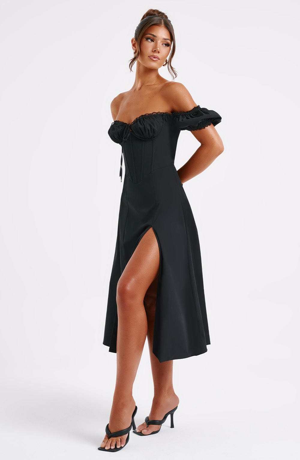 Courtney Midi Dress - Black-My Top Dress.All Rights Reserved