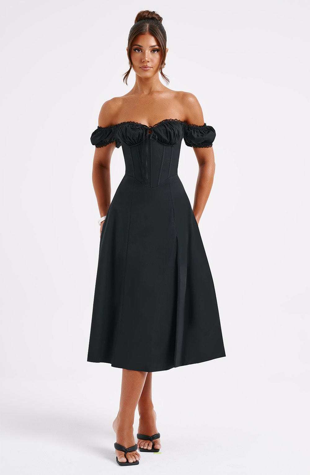 Courtney Midi Dress - Black-My Top Dress.All Rights Reserved