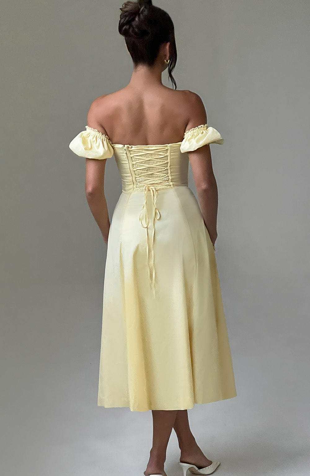 Courtney Midi Dress - Lemon-My Top Dress.All Rights Reserved