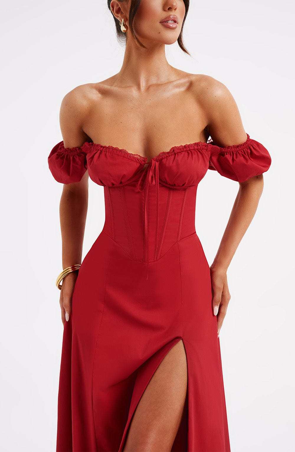 Courtney Midi Dress - Red-My Top Dress.All Rights Reserved
