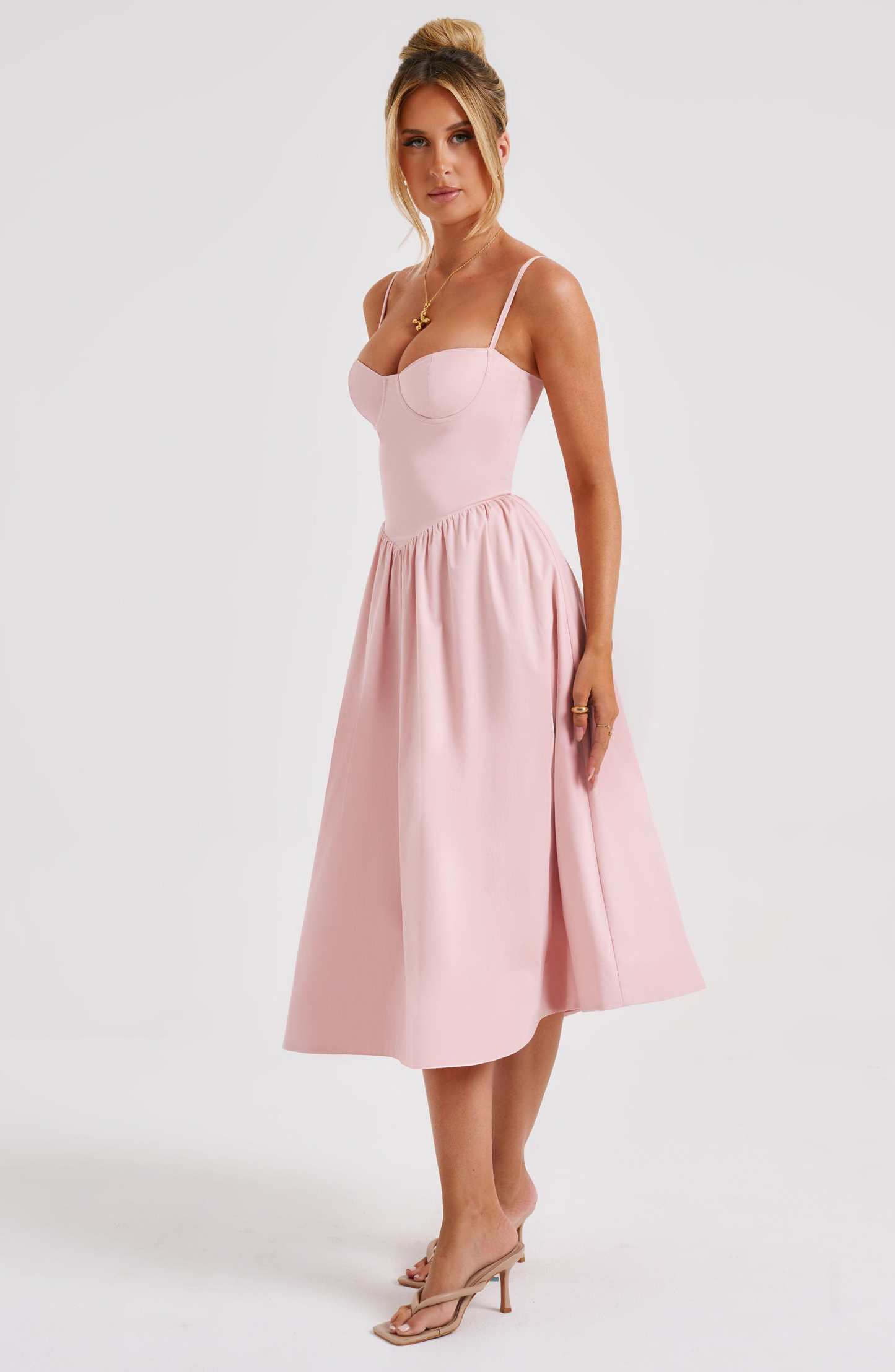 Daisey Midi Dress - Blush-My Top Dress.All Rights Reserved