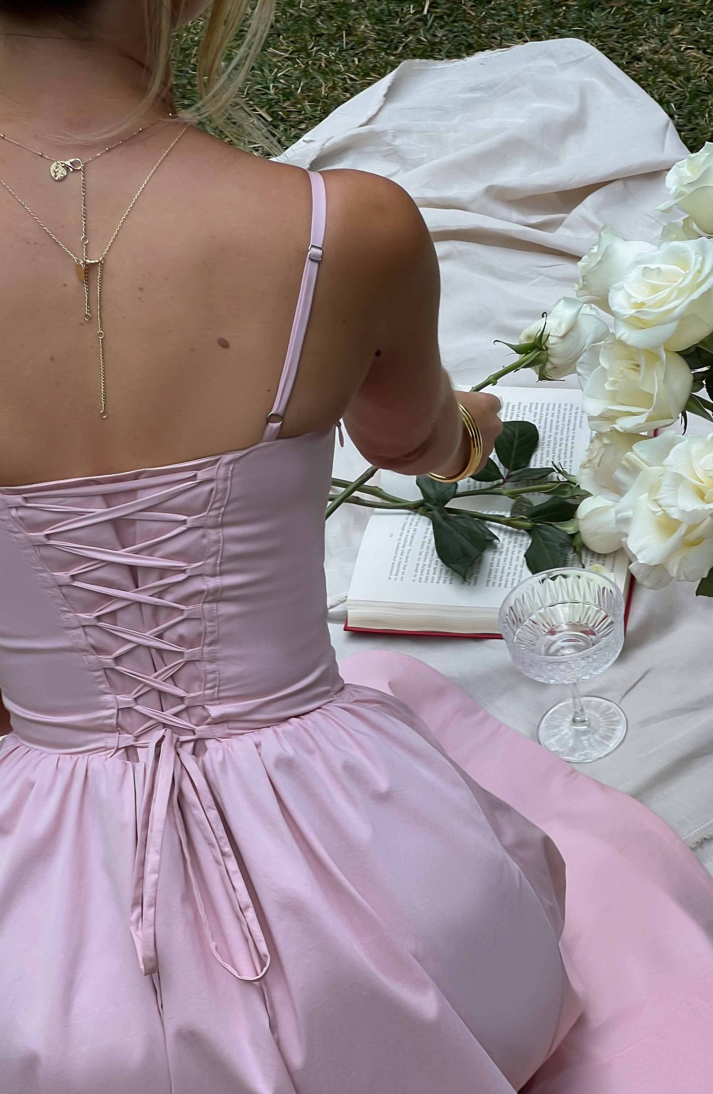 Daisey Midi Dress - Blush-My Top Dress.All Rights Reserved