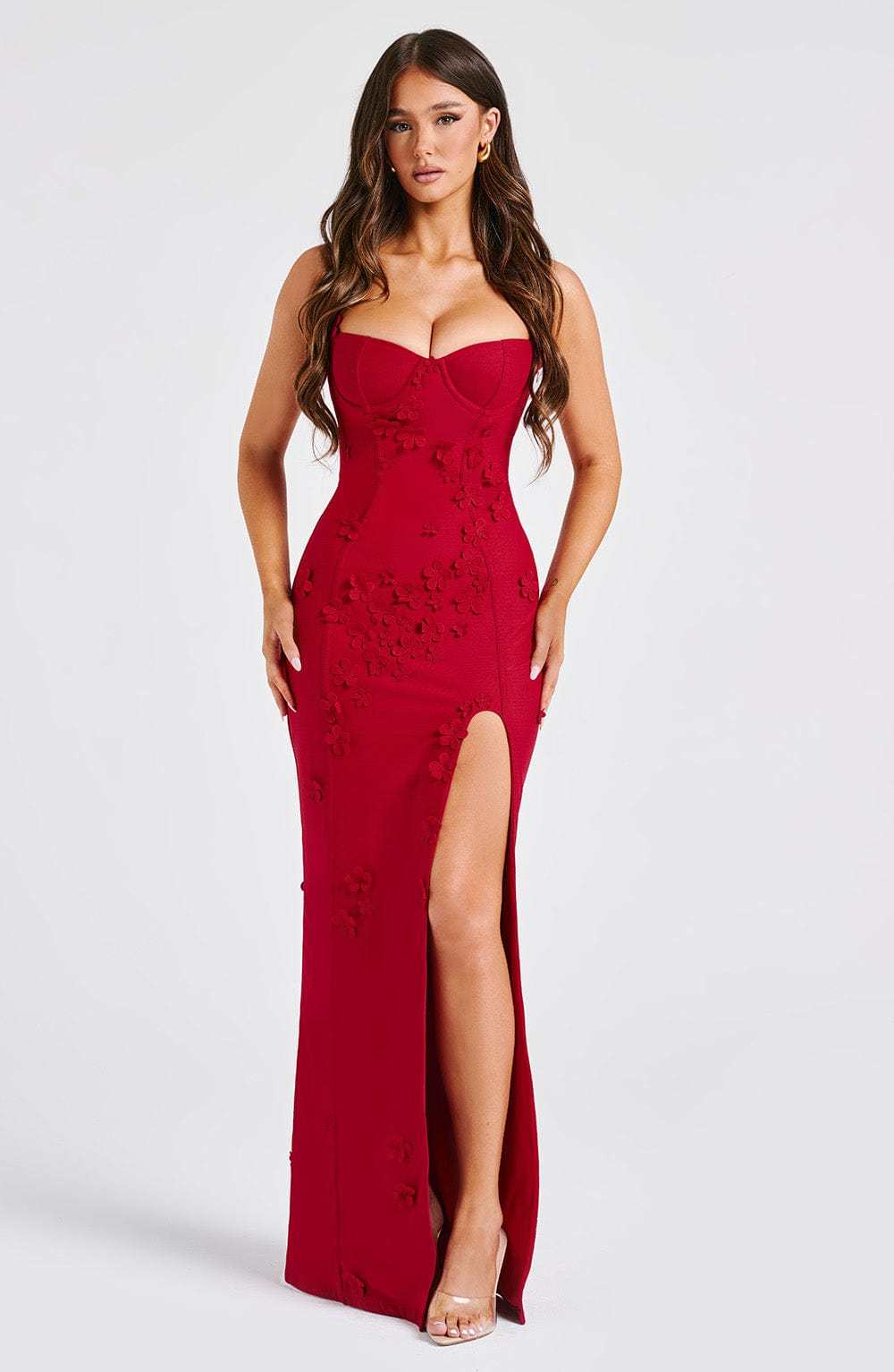 Dalary Maxi Dress - Red Lined-My Top Dress.All Rights Reserved